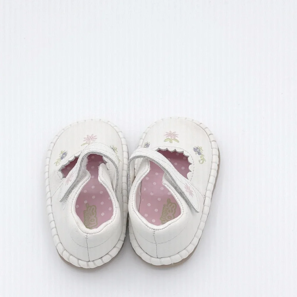 Teeny Toes Toddler Girls Size‎ 3 White Floral Mary Jane Shoes Casual Dressy